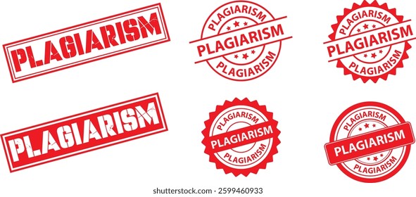 plagiarism rubber stamps .stamp frame set square, circle, rectangle