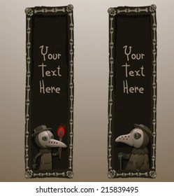 plague doctor banner, vector