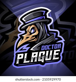 Plague doctor head esport mascot logo