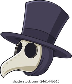 Plague doctor head vector illustration