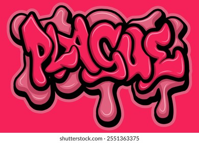 plague graffiti lettering typography art illustration