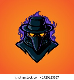 Plague Head E Sport Mascot Logo