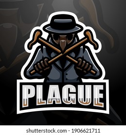 Plague mascot esport logo design
