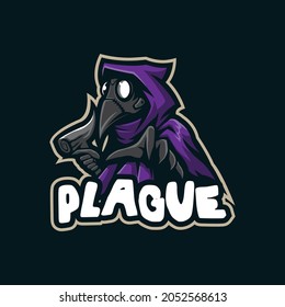 Plague mascot logo design vector with modern illustration concept style for badge, emblem and t shirt printing. Plague illustration.