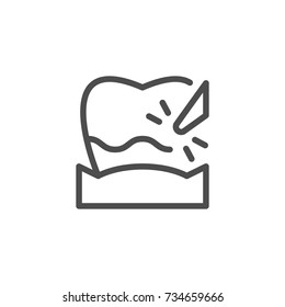 Plague removal line icon