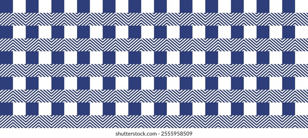 Plaid american blue seamless pattern, gingham, texture, repeating wallpaper