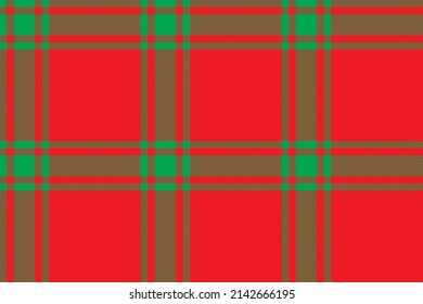 Plaid background, check seamless pattern in red. Vector fabric texture for textile print, wrapping paper, gift card, wallpaper flat design.