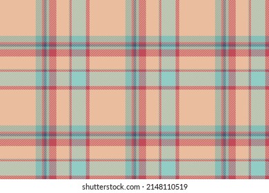 Plaid background, check seamless pattern in beige. Vector fabric texture for textile print, wrapping paper, gift card, wallpaper flat design.