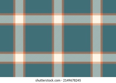 Plaid background, check seamless pattern in blue. Vector fabric texture for textile print, wrapping paper, gift card, wallpaper flat design.