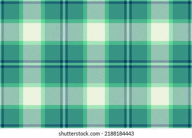 Plaid background, check seamless pattern in green. Vector fabric texture for textile print, wrapping paper, gift card, wallpaper flat design.