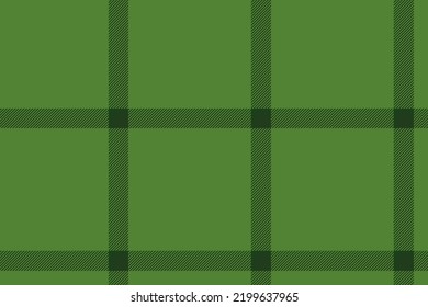 Plaid background, check seamless pattern in green. Vector fabric texture for textile print, wrapping paper, gift card, wallpaper flat design.