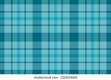 Plaid background, check seamless pattern in blue. Vector fabric texture for textile print, wrapping paper, gift card, wallpaper flat design.