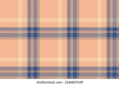 Plaid background, check seamless pattern in beige. Vector fabric texture for textile print, wrapping paper, gift card, wallpaper flat design.