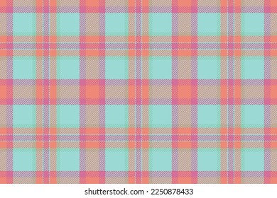 Plaid background, check seamless pattern in pink. Vector fabric texture for textile print, wrapping paper, gift card, wallpaper flat design.