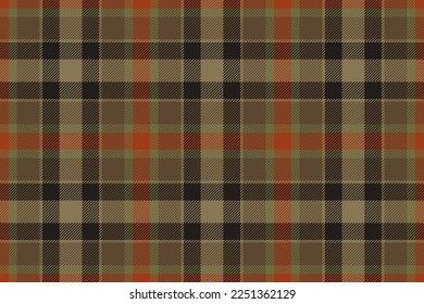 Plaid background, check seamless pattern in beige. Vector fabric texture for textile print, wrapping paper, gift card, wallpaper flat design.