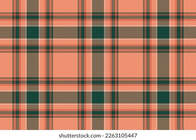 Plaid background, check seamless pattern in beige. Vector fabric texture for textile print, wrapping paper, gift card, wallpaper flat design.