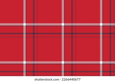 Plaid background, check seamless pattern in red. Vector fabric texture for textile print, wrapping paper, gift card, wallpaper flat design.