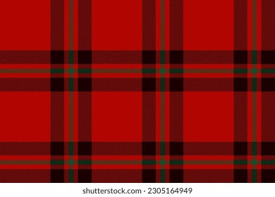 Plaid background, check seamless pattern in red. Vector fabric texture for textile print, wrapping paper, gift card, wallpaper flat design.