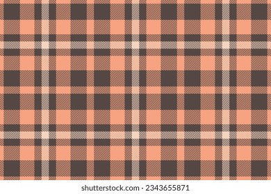 Plaid background, check seamless pattern in beige. Vector fabric texture for textile print, wrapping paper, gift card, wallpaper flat design.