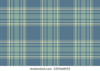 Plaid background, check seamless pattern in blue. Vector fabric texture for textile print, wrapping paper, gift card, wallpaper flat design.