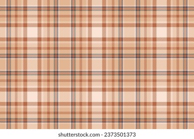 Plaid background, check seamless pattern in beige. Vector fabric texture for textile print, wrapping paper, gift card, wallpaper flat design.