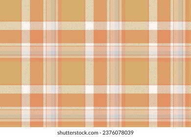 Plaid background, check seamless pattern in beige. Vector fabric texture for textile print, wrapping paper, gift card, wallpaper flat design.