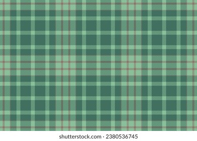 Plaid background, check seamless pattern in green. Vector fabric texture for textile print, wrapping paper, gift card, wallpaper flat design.