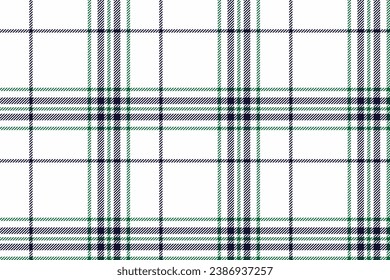 Plaid background, check seamless pattern in black and white. Vector fabric texture for textile print, wrapping paper, gift card, wallpaper flat design.