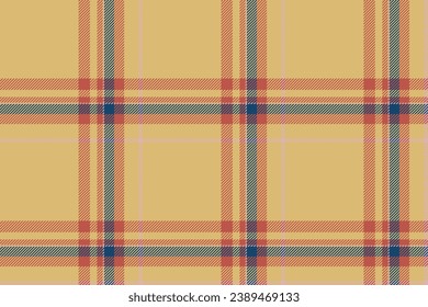 Plaid background, check seamless pattern in beige. Vector fabric texture for textile print, wrapping paper, gift card, wallpaper flat design.