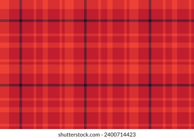 Plaid background, check seamless pattern in red. Vector fabric texture for textile print, wrapping paper, gift card, wallpaper flat design.
