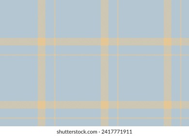 Plaid background, check seamless pattern in blue. Vector fabric texture for textile print, wrapping paper, gift card, wallpaper flat design.