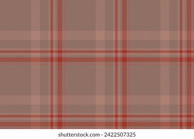 Plaid background, check seamless pattern in beige. Vector fabric texture for textile print, wrapping paper, gift card, wallpaper flat design.