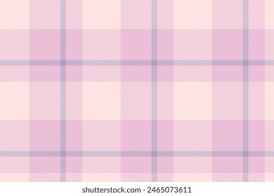 Plaid background, check seamless pattern in pink. Vector fabric texture for textile print, wrapping paper, gift card or wallpaper.