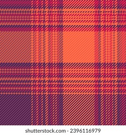 Plaid background fabric of pattern vector texture with a check textile tartan seamless in red and pink colors.