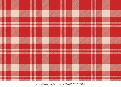 fundo xadrez gingham verificar tecido textura vermelho e bege cores tartan vetor outono sem costura padrão ilustração têxtil