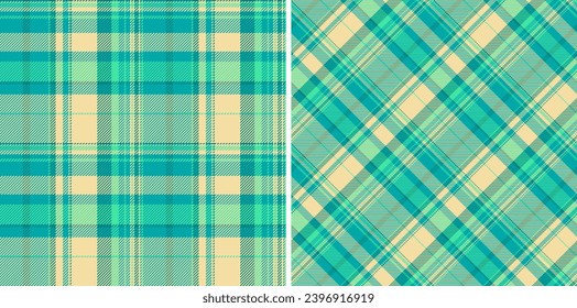 Plaid background textile of vector pattern texture with a check tartan fabric seamless set in happy colors.