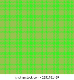 Colocar textura de fondo. Tartán de tela textil. Comprobar el patrón vectorial sin fisuras en color verde.