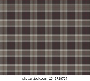 Plaid, brown, green, red, autumn seamless pattern for textile, and for designing clothes, skirts or decoration fabric. Vector illustration.