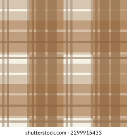 plaid brown white line fabric texture brown background seamless pattern scottish cage