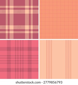 Plaid bundle designed for scarves. Coordinated tartan layouts ensure timeless fashion appeal. Vector files scale perfectly.