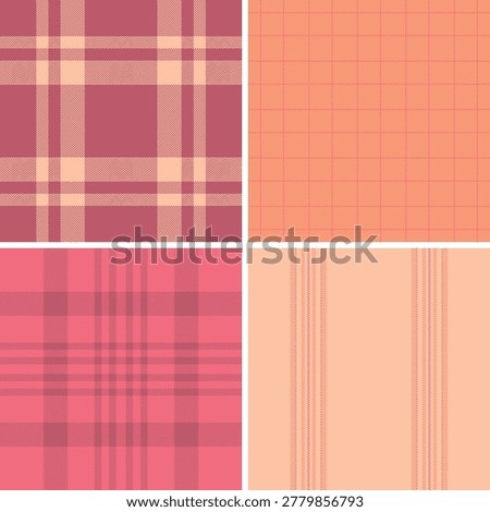 Plaid bundle designed for scarves. Coordinated tartan layouts ensure timeless fashion appeal. Vector files scale perfectly.
