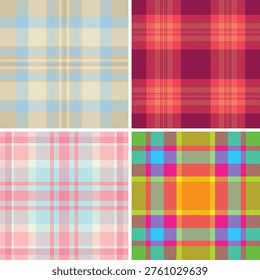 Plaid bundle perfect for women's wardrobe staples. Seamless tartan patterns work for dresses, tops, pants, and everyday layering pieces.