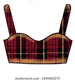 plaid bustier design. fashion patterns, fashion clothes design and more