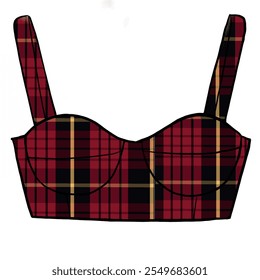 plaid bustier design. fashion patterns, fashion clothes design and more