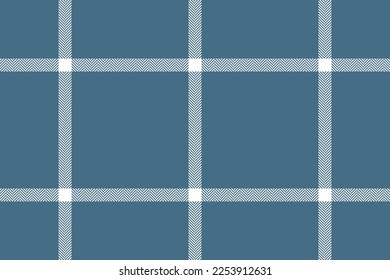 Colocar fondo de comprobación. Textura sin costura. Vector de patrones de tartán de tejido en colores azul y blanco.