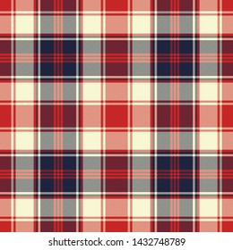 Plaid prüfen diagonale Textur nahtlos Muster. Vektorgrafik.