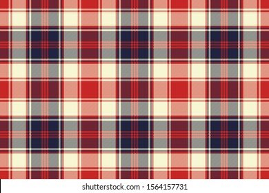 Plaid check diagonal fabric texture seamless pattern. Vector illustration.