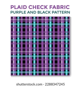 Plaid check fabric purple and black pattern-02