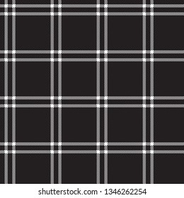 Plaid Check Patten In Black, Pink, Gray, Cream And Maroon. Seamless Fabric Texture Print.