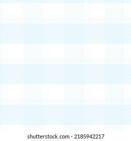 Plaid check patten in blue and white.Seamless fabric texture for print.